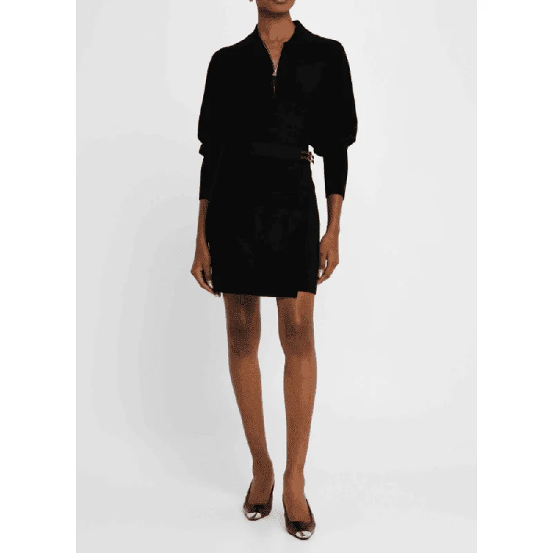 Hot Styles Simkhai Women's Harvey Long Sleeve Mini Dress, Black