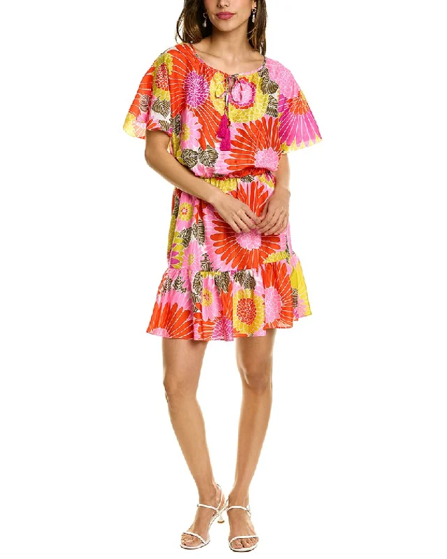 Feminine Elegant Trina Turk Mahalo Silk Mini Dress