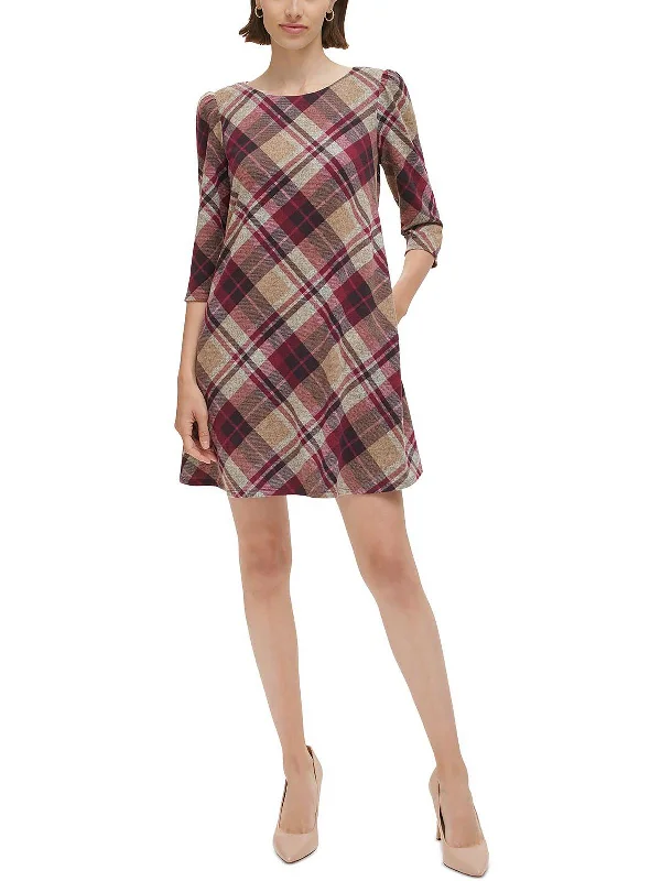 Exclusive Sale Womens Plaid Work day wear Mini Dress