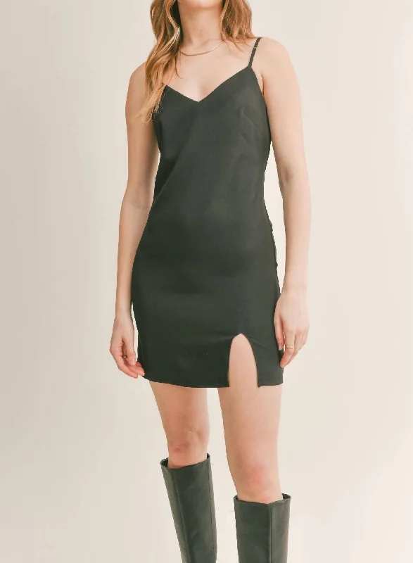 Exclusive Sale Coffe Date Mini Dress In Black