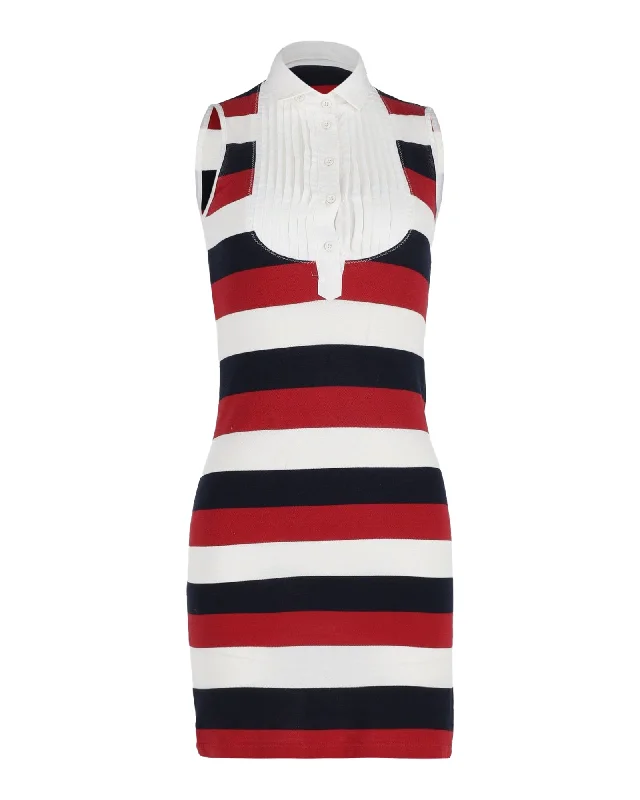 Flash Deals Dolce & Gabbana Striped MIni Dress in Multicolor Cotton