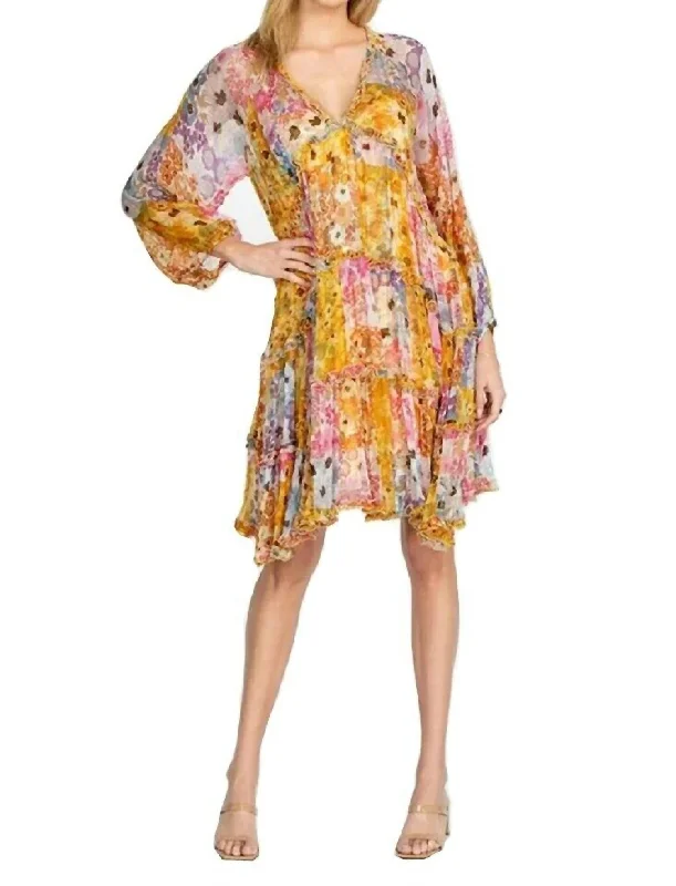 Effortless Grace Renee Mini Dress In Multi