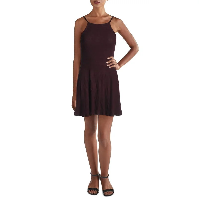 Seasonal Sale Womens Sleeveless Halter Mini Dress