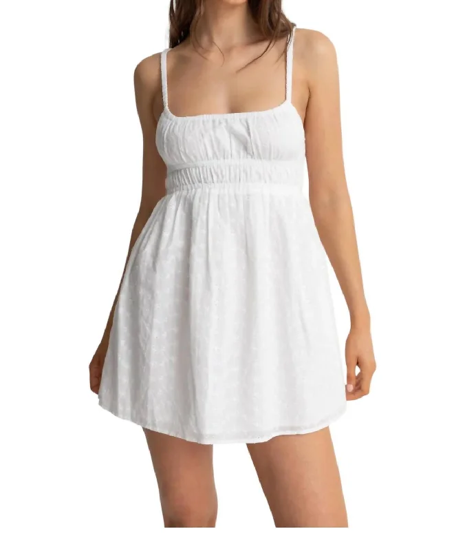 Classic Appeal Fae Broderie Mini Dress In White