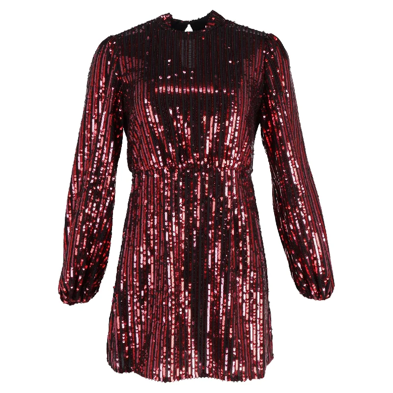 Flash Deals Rixo Samantha Sequinned Mini Dress in Red Viscose