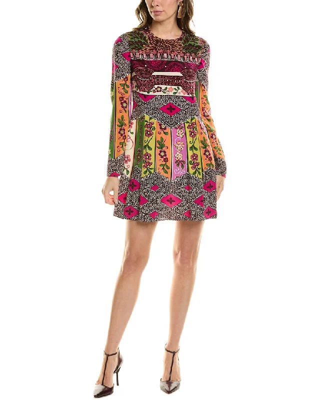 Feminine Allure Valentino Printed Silk Mini Dress