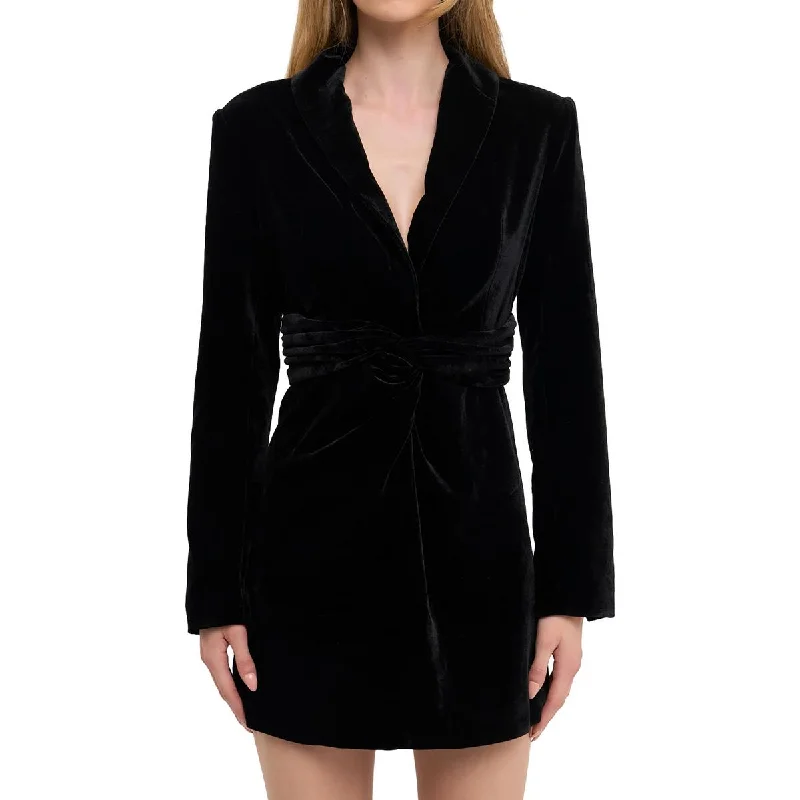 Luxury Style Womens Velvet Mini Mini Dress