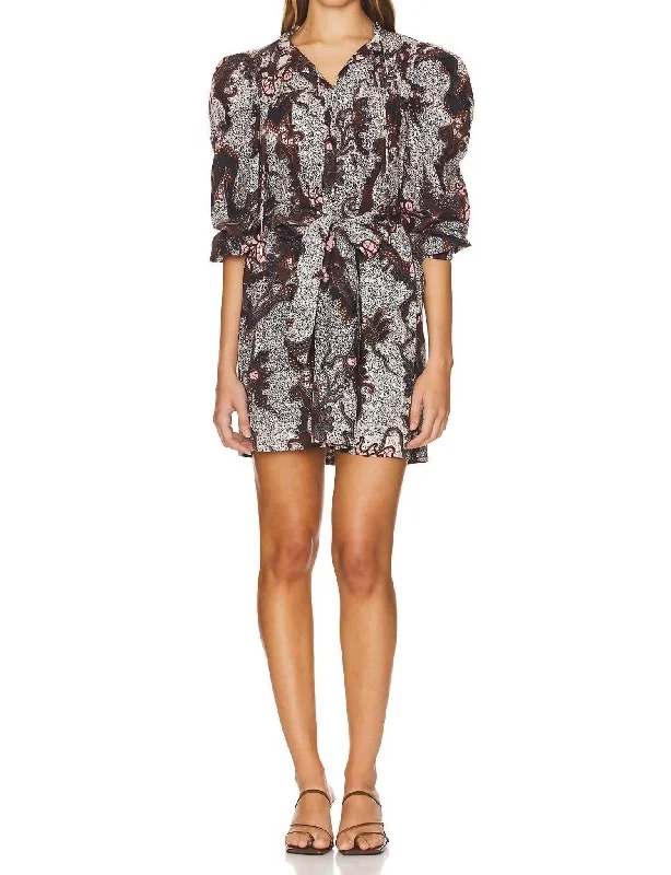 Season Sale Ivana Mini Dress In Castello Print