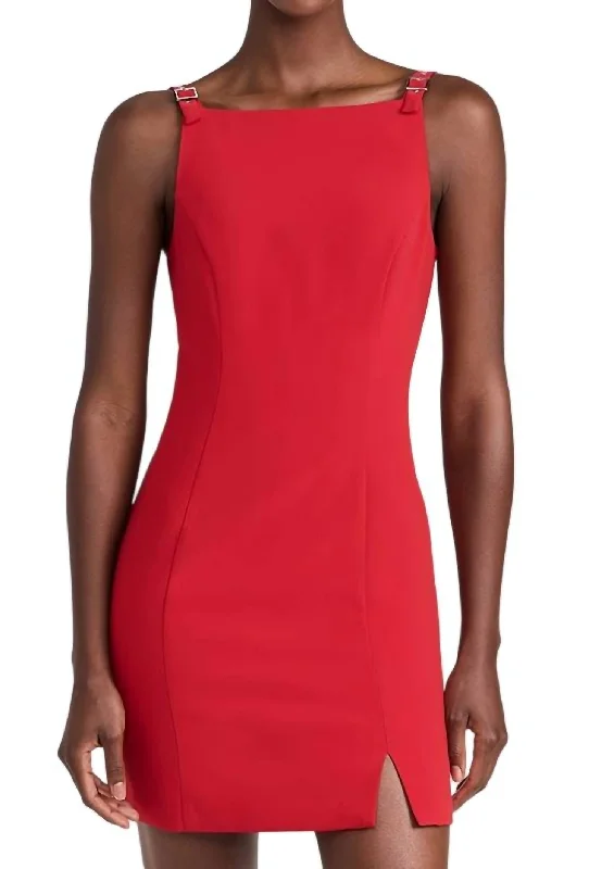 Classic Appeal Misena Mini Dress In Ruby