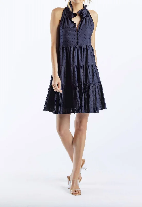 Casual Chic Jaime Mini Dress In Navy