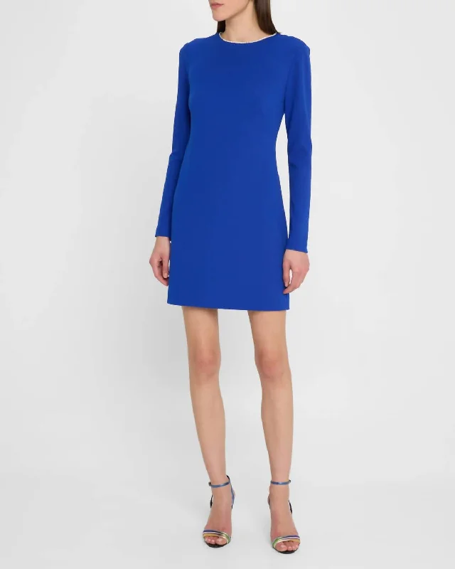 Modern Glamour Valentine Mini Dress In Bewitching Blue