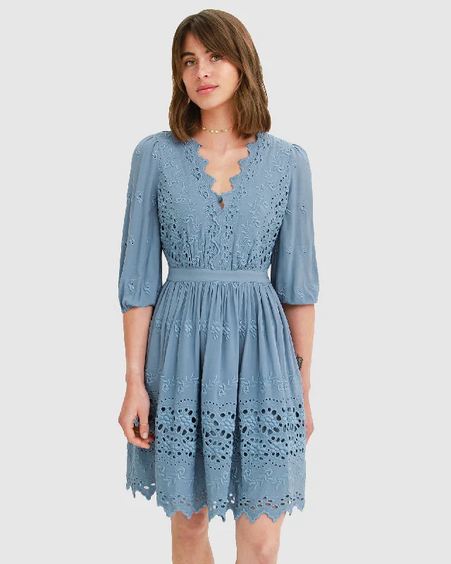 End Of Season Sale Sweet Talk Eyelet Mini Dress