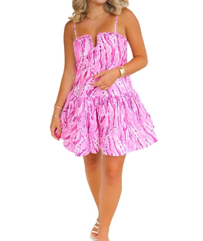 Exclusive Sale Blushing Island Spaghetti Strap Mini Dress In Pink