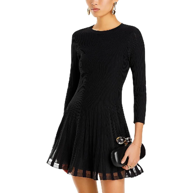 Minimalist Elegant Tabitha Womens Long Sleeve Short Mini Dress