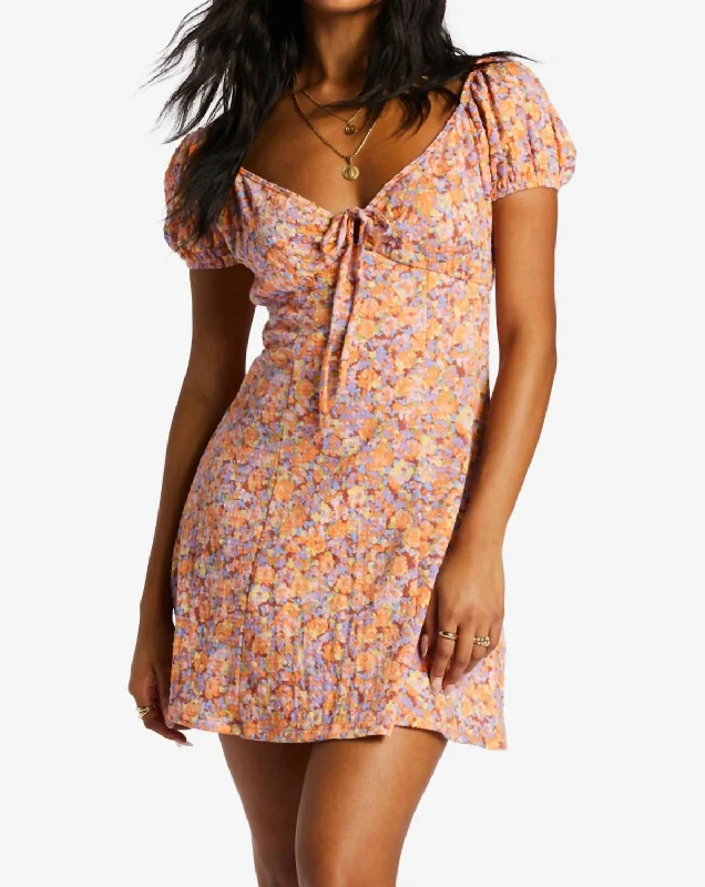 Classic Appeal Dream Girl Mini Dress In Multi