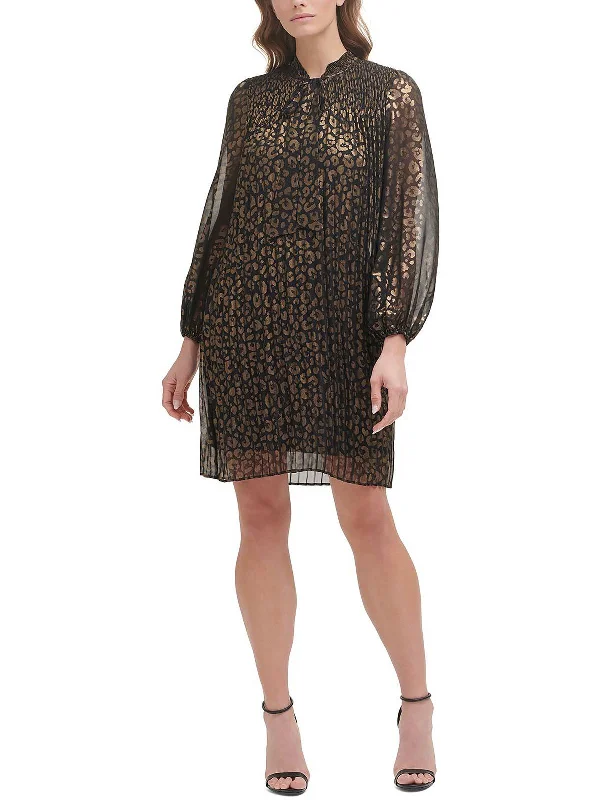 Stylish Savings Petites Womens Animal Print Mini Mini Dress