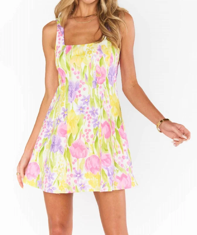 Limited - Time Bundle Prim Mini Dress In Blooming Tulips