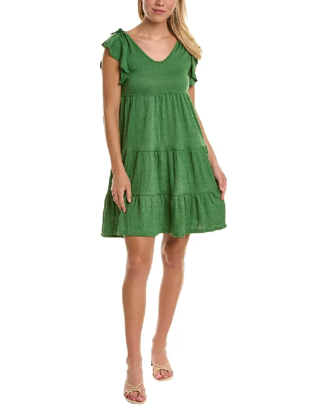 Effortless Comfort Max Studio Ruffle Tiered Mini Dress