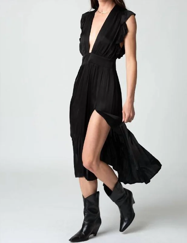 Summer Fashion The Jessie Midi Dress In Black