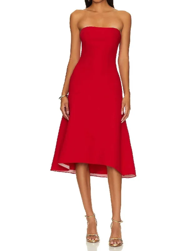 Fashion Sale Basia Midi Dress In Scarlet