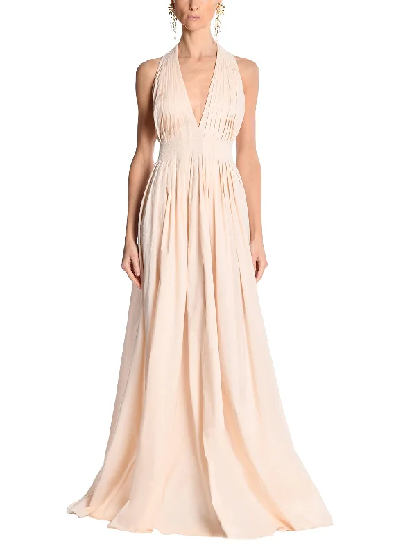 Evening Looks Waterfall Maxi Dress In Cotton Voile