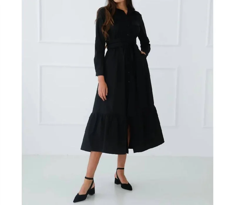 Chic Style Carrie Maxi Dress In Black