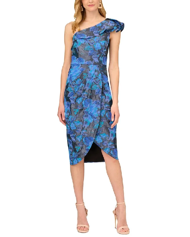 Summer Essentials Aidan Mattox Stretch Jacquard Midi Dress