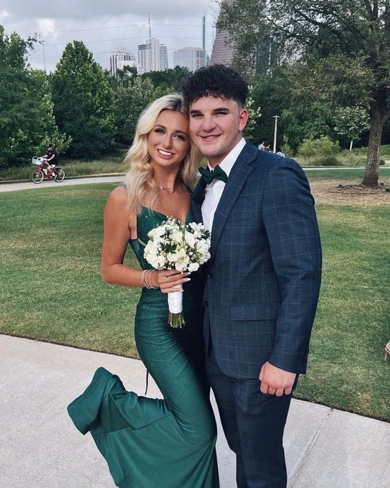 Wardrobe Essentials Green V Neck Mermaid Prom Dress,Charming Green Mermaid Prom Gown  Y6117