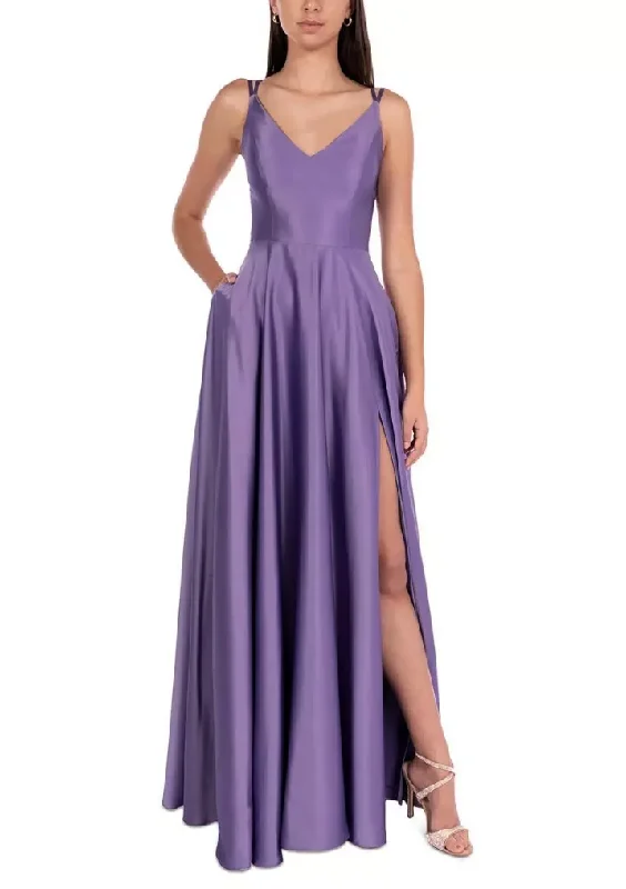 Wardrobe Upgrade 1 - b darlin purple satin ball gown