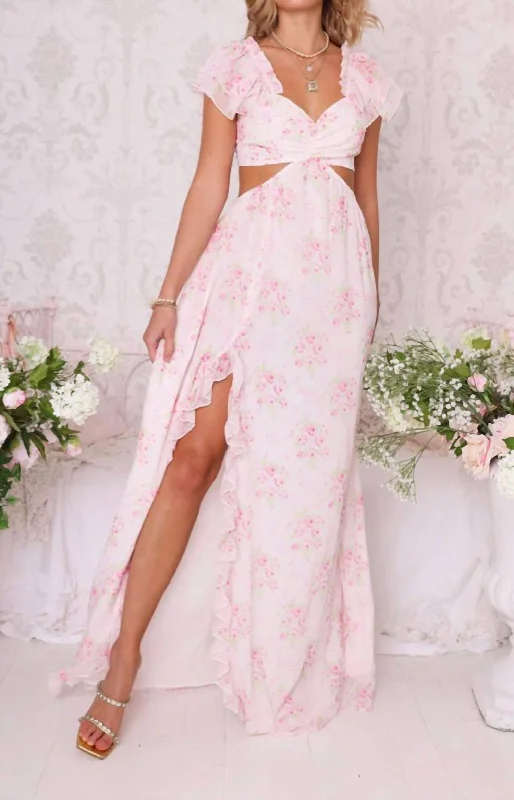 Summer Fashion Rosabelle Maxi Dress In Pink