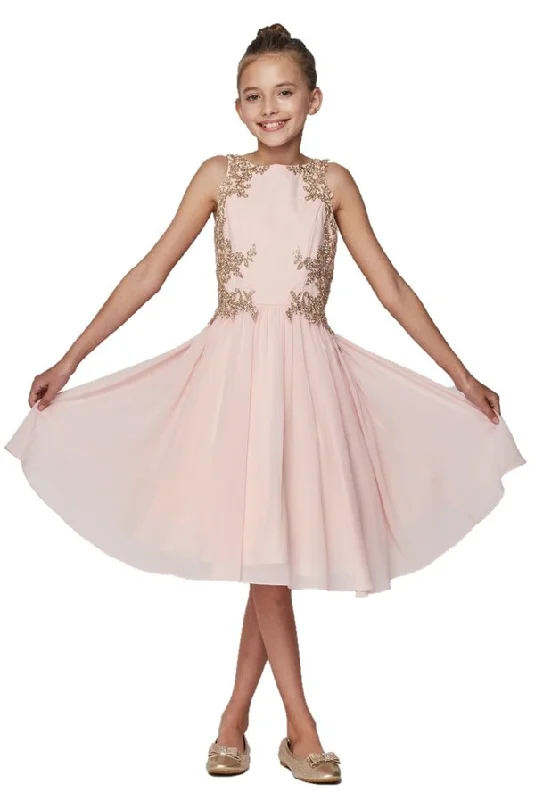 Hot Styles Chiffon Rhinestone Satin Party Dress by Cinderella Couture USA AS5069