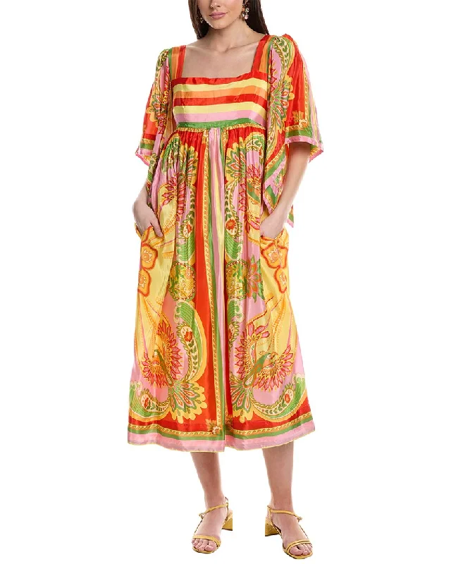 Early Access To Art Deco Styles Sale FARM Rio Beach Toucans Scarf Midi Dress