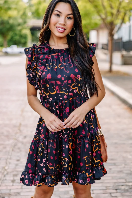 Fashionista Favorites It's Your Choice Black Floral Dress