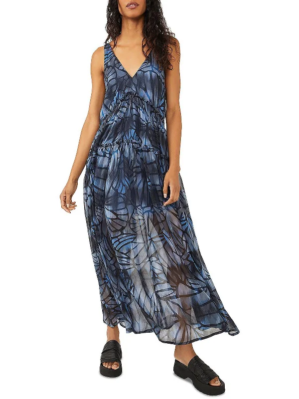 Style Upgrade Julianna Womens Chiffon Printed Maxi Dress