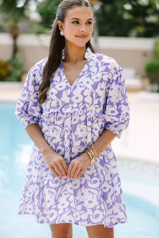 Limited - Time Bundle Just Feels Right Lavender Purple Floral Dress