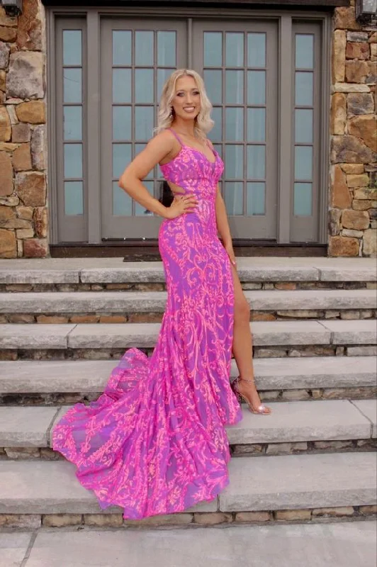 End Of Season Sale Glitter Mermaid Sleeveless Prom Dress, Senior Prom Gown Y6098