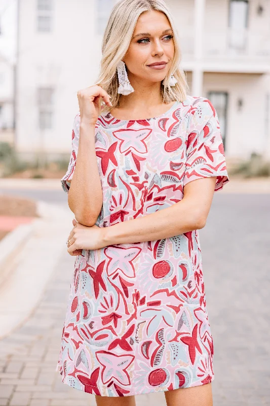 Fashion-Forward It's Your Day Red Bold Floral Dress