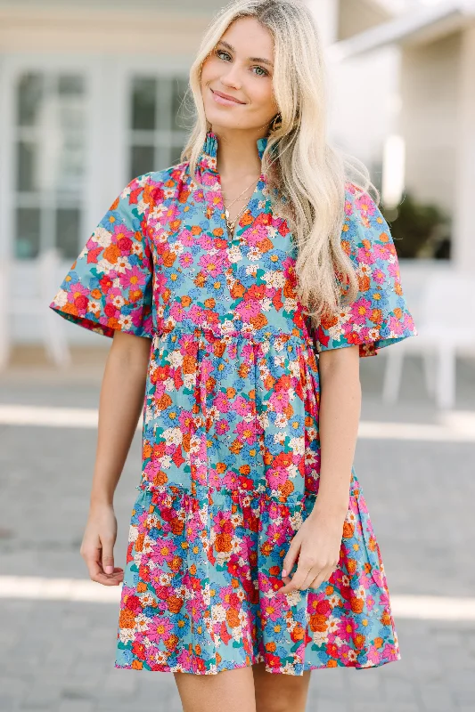 Big Savings All Heart Blue Floral Dress