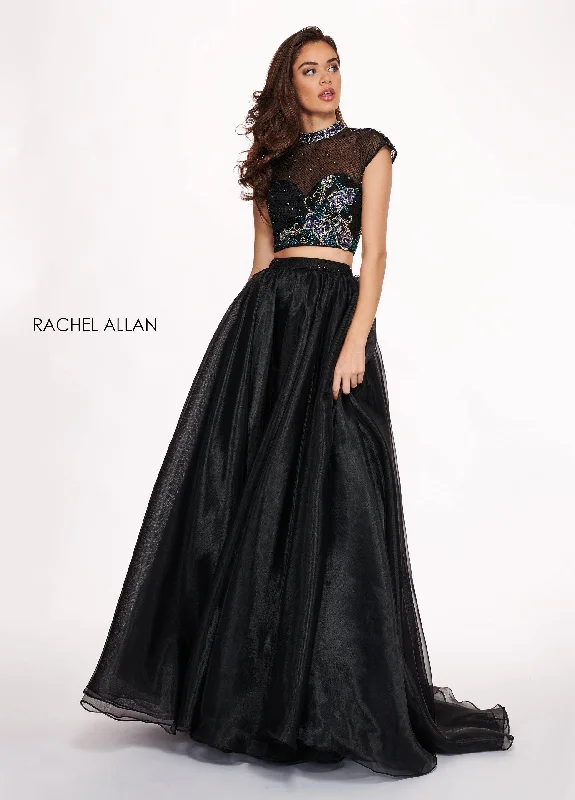 End - Of - Month Blowout Rachel Allan Two Piece Long Prom Dress 6403