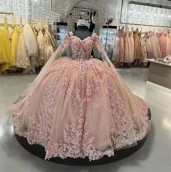 Great Prices On Feminine Styles Sexy Quinceanera Dress Blush Pink Lace Appliques Crystal Beads Sweetheart With Flowers Blush Pink Ball Gown  Y5886