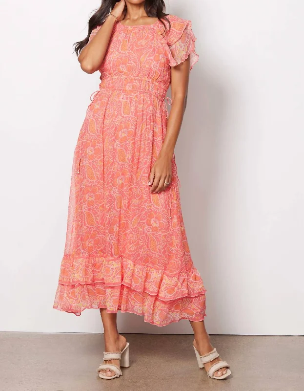 Fashion Sale Hannah Maxi Dress In Blossom Block Print