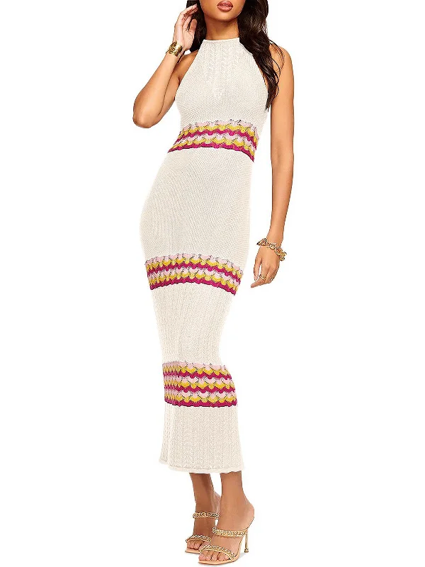 Limited Time Deal Haidyn Womens Crochet Halter Maxi Dress