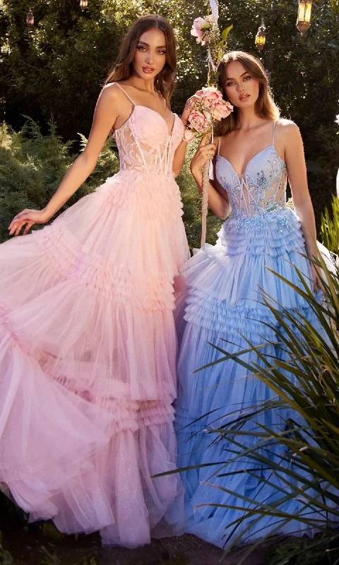 Score Big On Glamorous Red - Carpet Styles Long Ruffled Prom Ball Gown: Andrea and Leo A1247