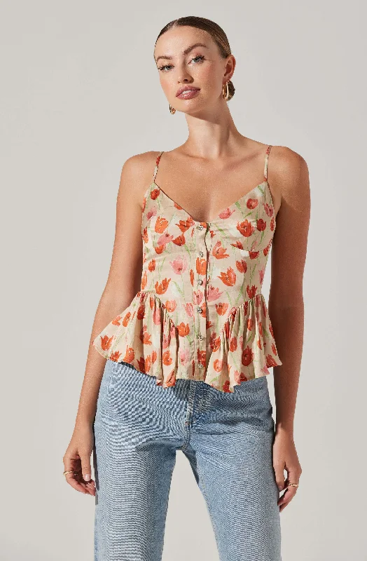 Summer Splash Sale Emmy Floral Embellished Peplum Top