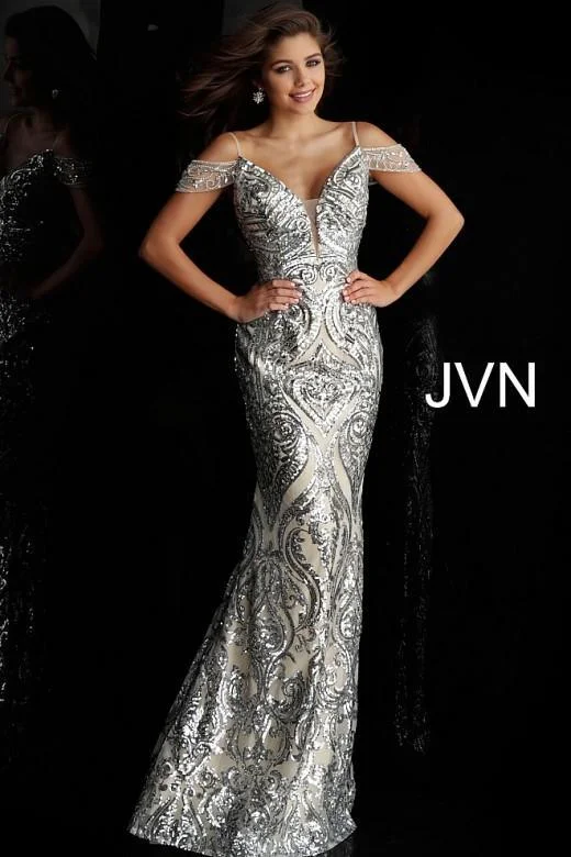 Spring Fashion Jovani 67256 Prom Long Off Shoulder Formal Dress Sale