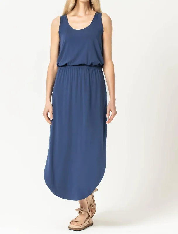 Exclusive Sale Racing Stripe Maxi Dress in Nautilus