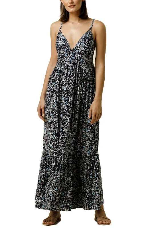 Summer Splash Sale Eden Maxi Dress In Black Multi