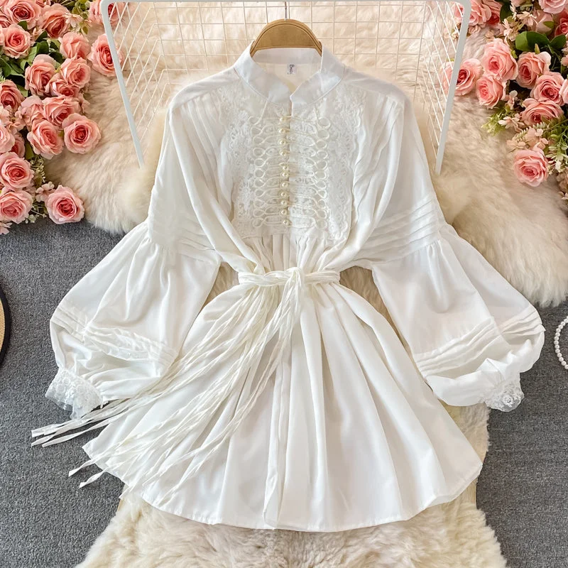 Fashion-Forward Sweet lace long sleeve dress fashion dress    S263