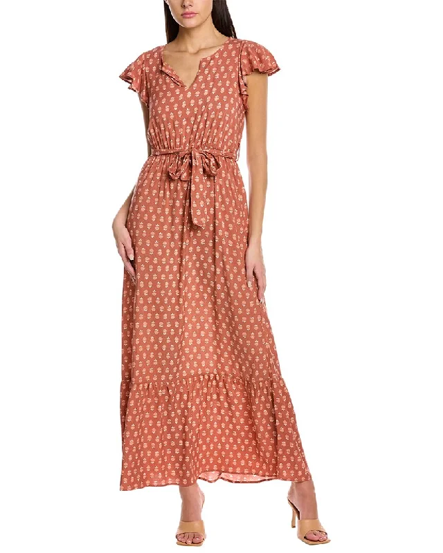 Exclusive Discount Lucky Ruffle Sleeve Maxi Dress