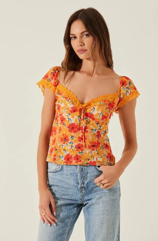 Orange floral